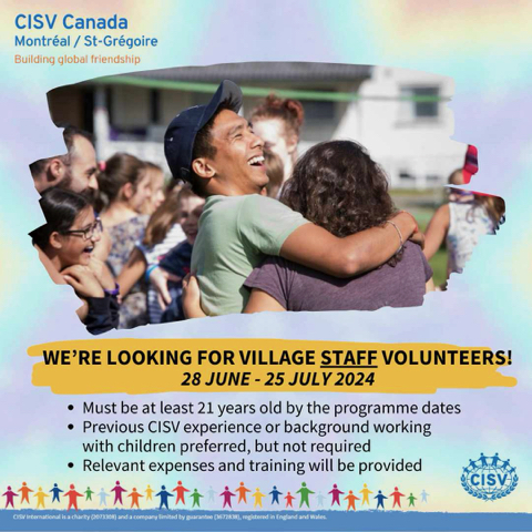 CISV Montreal Staff Ad